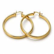 Oro Laminado Medium Hoop, Gold Filled Style Polished, Golden Finish