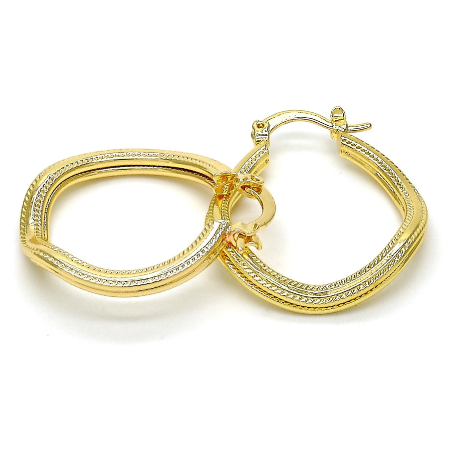 Oro Laminado Small Hoop, Gold Filled Style Polished, Golden Finish