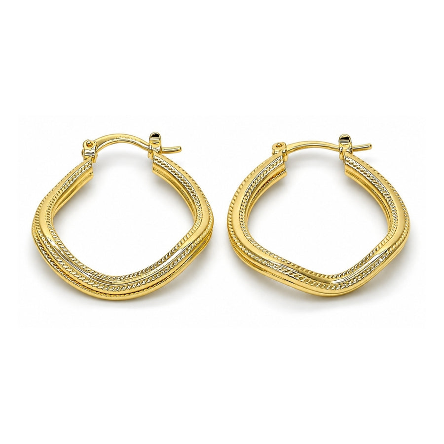 Oro Laminado Small Hoop, Gold Filled Style Polished, Golden Finish