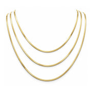 Oro Laminado Basic Necklace, Gold Filled Style Herringbone Design, Polished, Golden Finish