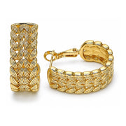 Oro Laminado Huggie Hoop, Gold Filled Style Polished, Golden Finish