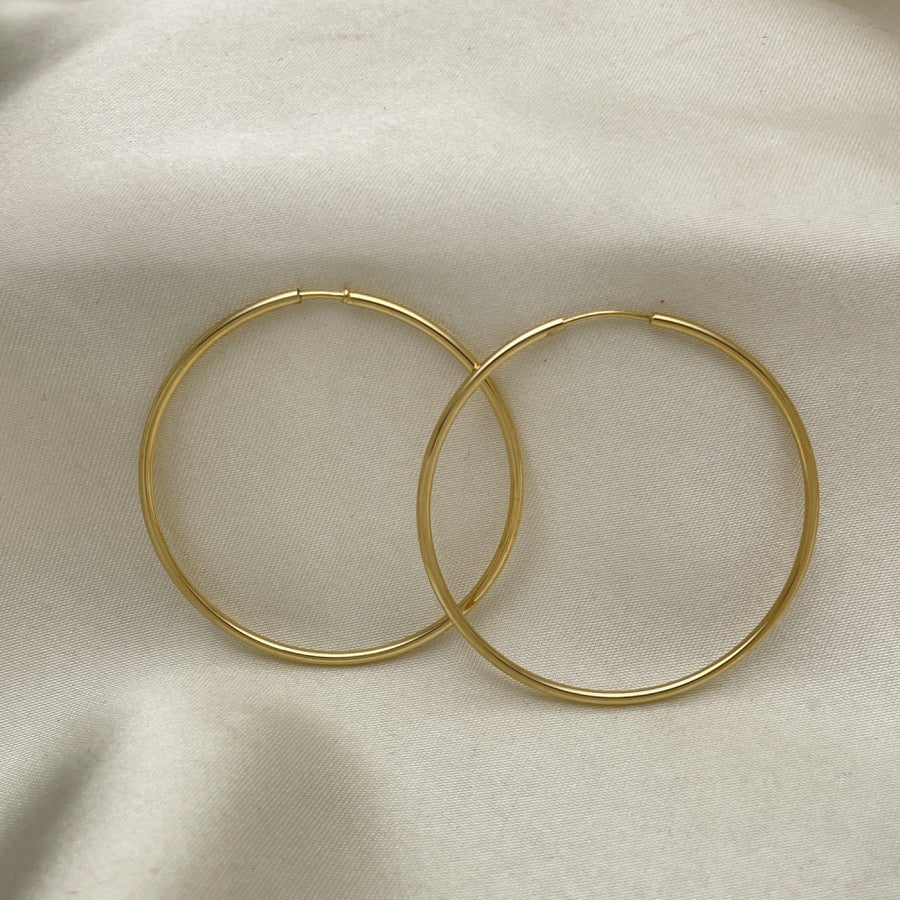 Oro Laminado Small Hoop, Gold Filled Style Polished, Golden Finish