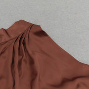High Quality Draped Pleat Sleeveless Backless Bodycon Bodycon Long Dress