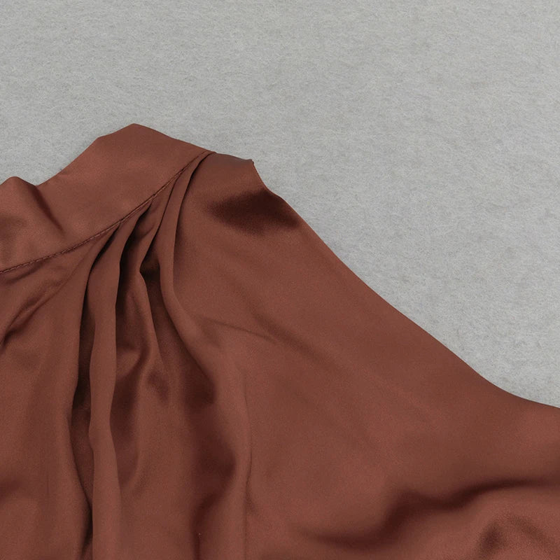 High Quality Draped Pleat Sleeveless Backless Bodycon Bodycon Long Dress