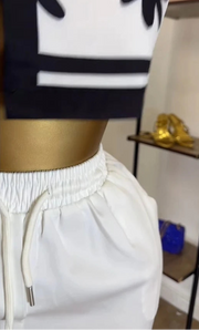 Floral print two-piece set, half-sleeved T-shirt, top and shorts