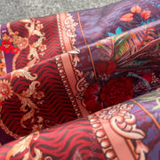 High quality vintage palace print French style elegant evening dress