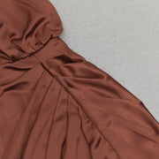 High Quality Draped Pleat Sleeveless Backless Bodycon Bodycon Long Dress