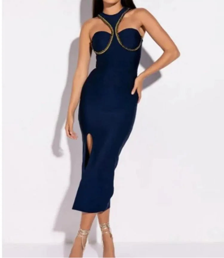 Red Blue Color Women Sexy Off the Shoulder Bodycon Long Dress Rayon Bandage Fashion Nightclub Party Celebrate Costume Outfit