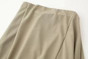 Women Trendy Skirt Set Half High Collar Top Asymmetrical Skirt New Fashion  Spring Summer Beach Holiday Skirt Set