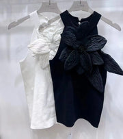 High Quality Slim Fit 3D Diamond Sleeveless Knitted Top
