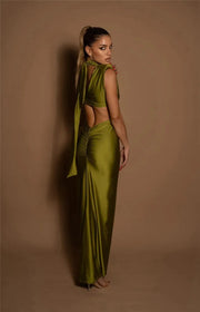 High Quality Plain Sleeveless Bodycon Hollow Out Turtleneck Sexy Long Dress