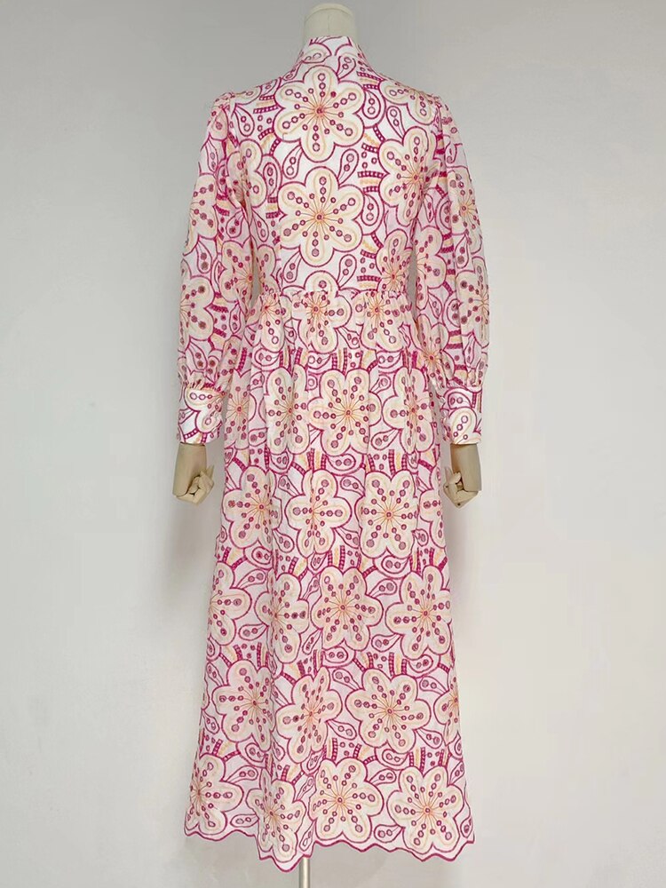 High Quality Flare Sleeve High Waist Ruched Color Printed Dresses