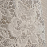 Blue Black White Butterfly Sleeve Long Dress with High Quality Lace