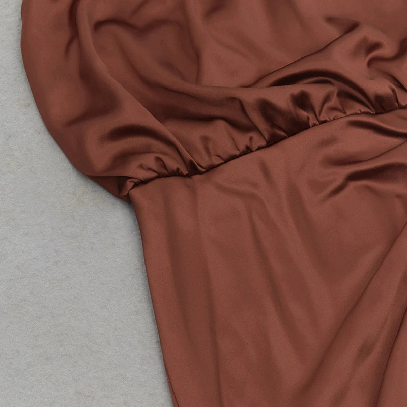 High Quality Draped Pleat Sleeveless Backless Bodycon Bodycon Long Dress
