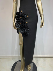 High Quality Maxi Flower Sleeveless Elegant Bandage Dress