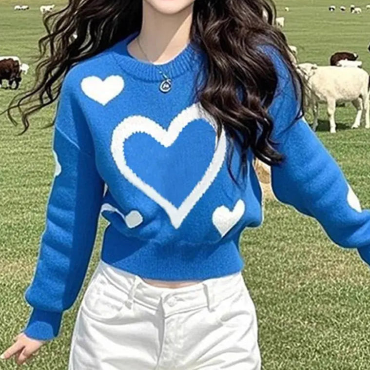 Elegant Long Sleeve Round Neck Tops with High Quality Print