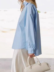 High Quality Sequin Stitch Cotton Elegant Casual Shirt