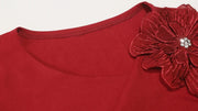 High Quality Pleated Cross Slash Neck Short Sleeve T-shirts