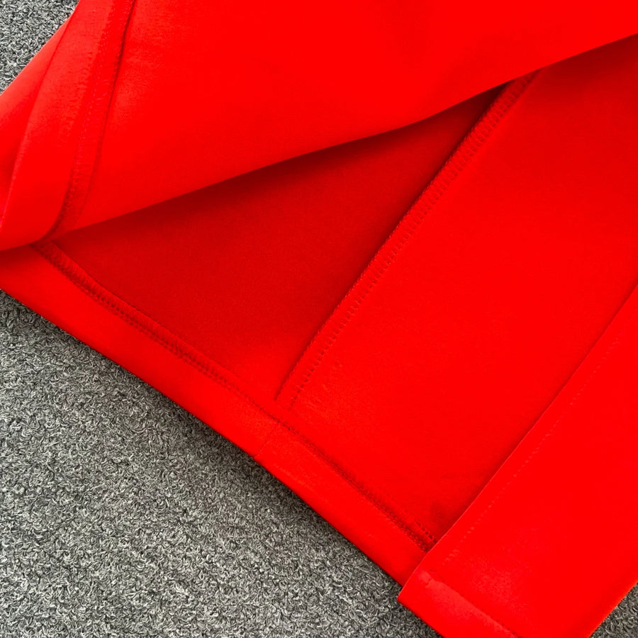 High-end sweet dress with V-neckline, high-quality wrap waist