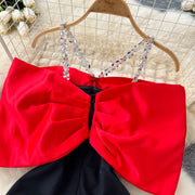 High Quality Slim Fit Vintage Bare Diamond Chain Dress