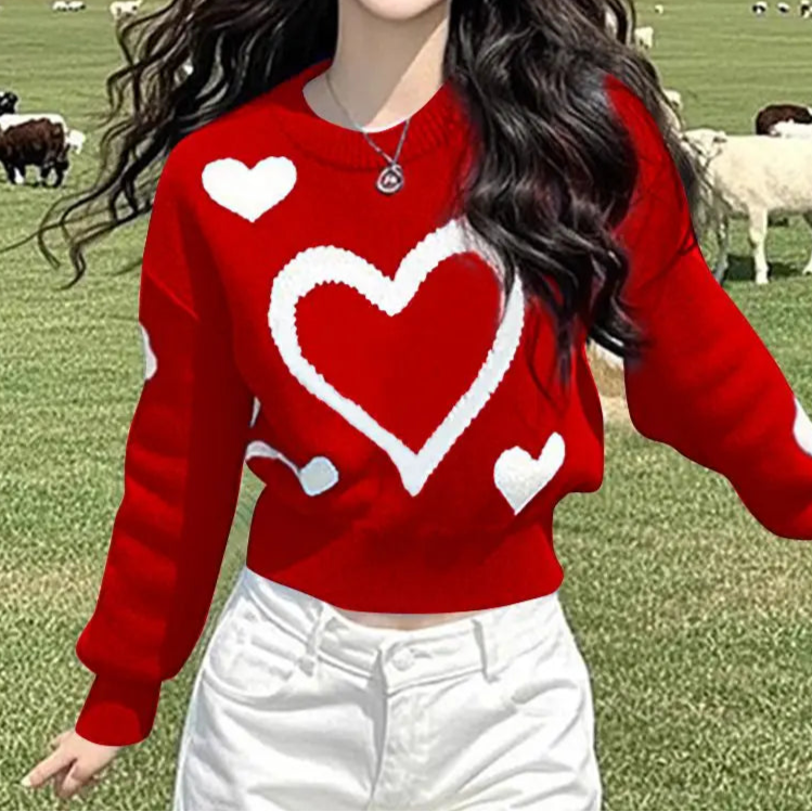 Elegant Long Sleeve Round Neck Tops with High Quality Print