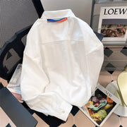 High quality long sleeve casual turn-down collar shirt with pocket