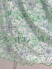 High Quality Flare Sleeve High Waist Ruched Color Printed Dresses