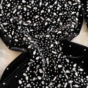 High Quality O Neck Long Sleeve Bodycon Sexy Rhinestones Velvet Vintage Elegant Dresses