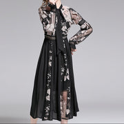 Women Luxury Embroidery Mesh Dress Festa Female Cocktail Party Robe High Quality Neck Ostrich Feather Designer Vestidos