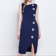 Women Summer Elegant Pencil Dress Festa High Quality Vintage Office Party Robe Femme Sleeveless Designer Tank Vestidos