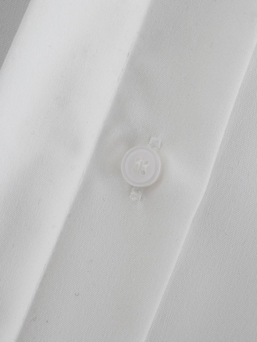 Elegant white long sleeve blouses with feathers on the cuffs