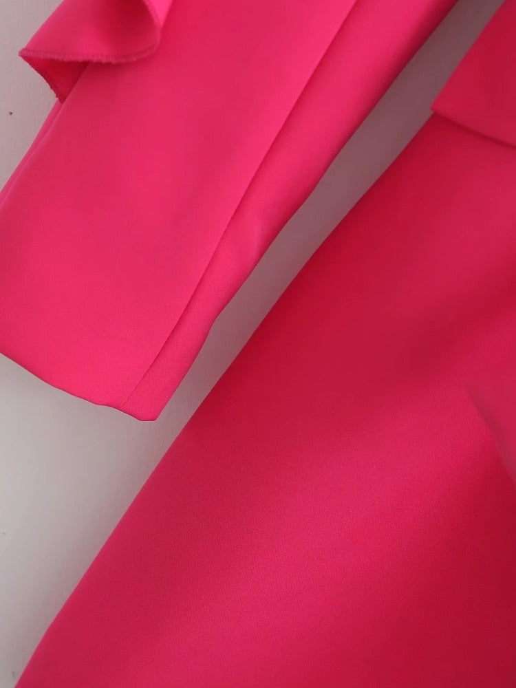 Casual Long Sleeve Cascading Ruffle Belted Suit Coat