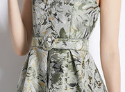 High Quality Sleeveless Knee Length Floral Cocktail Dress