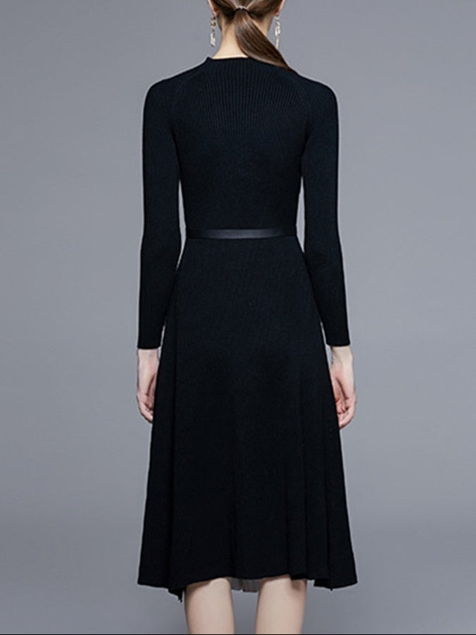 Women Autumn Winter Elegant Kintted Dress Festa High Quality Office Cocktail Party Robe Femme Vintage Designer Vestidos