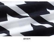 Elegant print long dress with long sleeves and high quality elastic waist