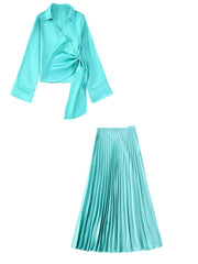 Women Fashion Solid Color Soft Satin Bow Tied Kimono Smock Blouse Female Long Sleeve Casual Shirt Chic BlusasTops LS2001